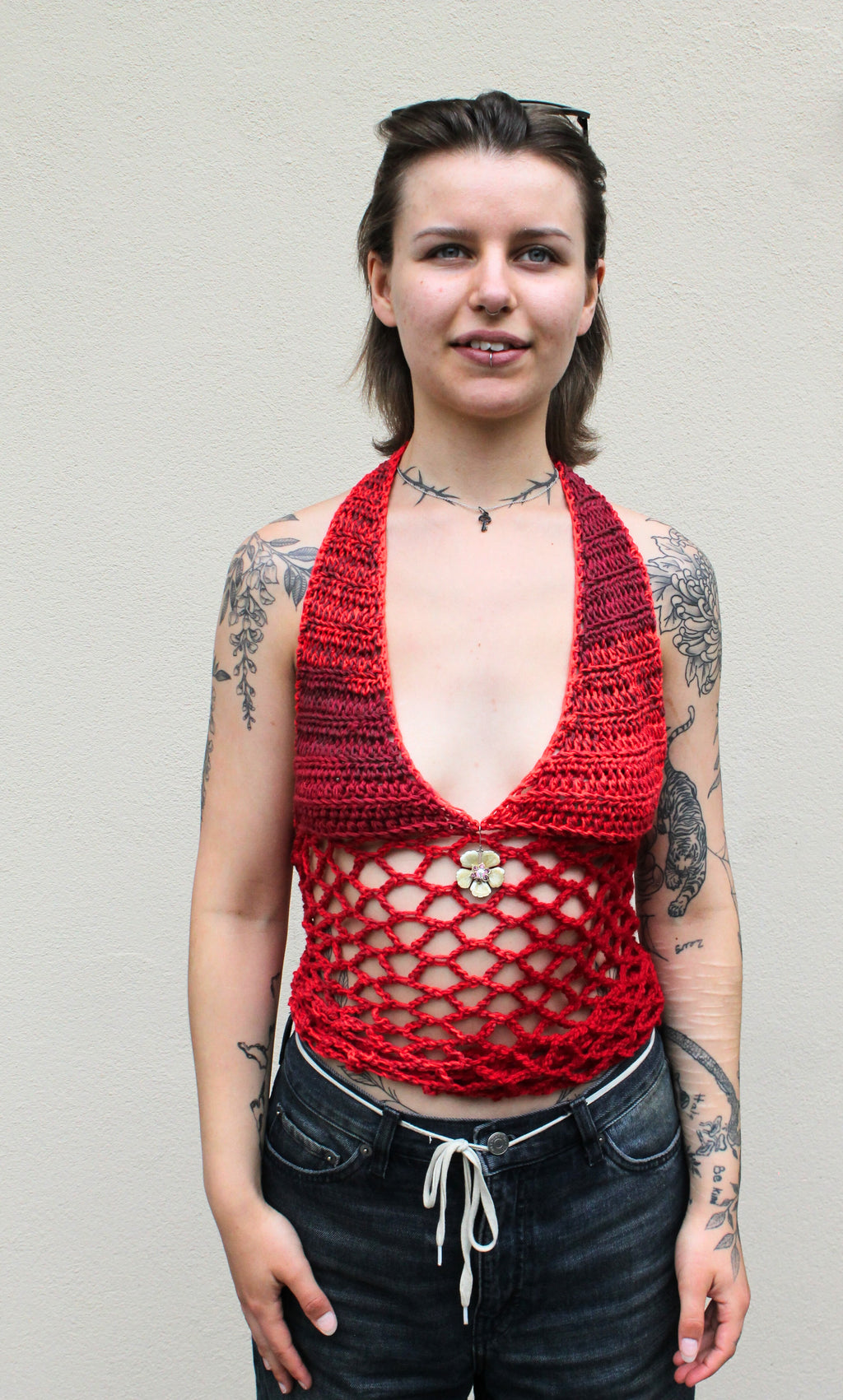 Halter Net Top